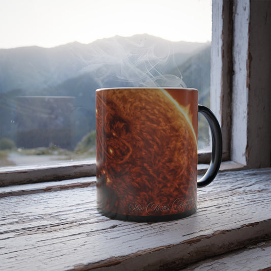 Starxxkitten Collection - The Sun in H Alpha - Color Morphing Mug